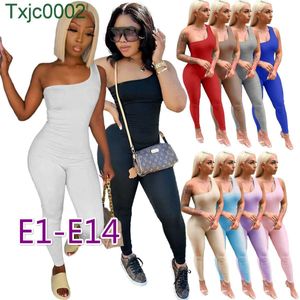 Dames Jumpsuits Designer Slanke Sexy Effen Kleur Onesies Overalls Kleding V-hals Zipper Rompertjes Bodycon Shorts Korte Mouw Capris 65 stijlen