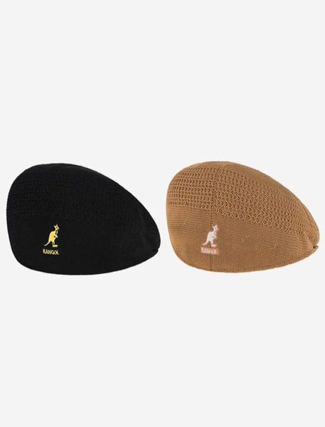 Été KANGOL kangourou chapeau de pêcheur à dessus plat visière chapeau de bassin mode tissu de coton sauvage hommes et femmes chapeau en tissu à dessus plat Q07037867411