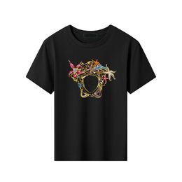 Camiseta para niños de verano Fasion Ropa de diseñador para niños 100% algodón Bebé Camiseta de manga corta para niños pequeños Letra de marca de lujo Niña Niño que absorbe el secado rápido CXD2403271-6