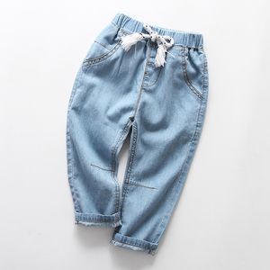 Zomer Kids Jongens Meisjes Kleding Elastische Band Losse Dunne Denim Broek voor Peuter Kinderkleding Uit Dragen Cool Jeans Broek