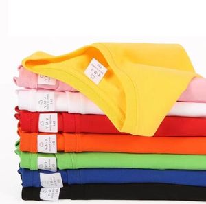 Zomer kinder katoenen T-shirt ademend kinderen effen kleur poloshirts met korte mouwen baby casual op maat geborduurd logo poloshirt