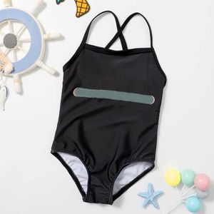 Zomer Kinderen Designer Swimwear Letter Gedrukte Girls Fashion Swim Wear Beach Bikinis 4 Styles Children Swimwears