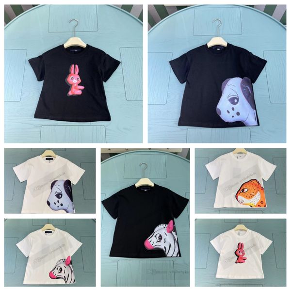 T-shirts de créateurs pour enfants d'été garçons filles dessin animé lapin de lapin imprimé à manches courtes tees modes d'enfants coton tops décontractés z7959