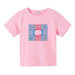 zomer kids designer T-shirts kindermode kleding korte mouwen heren ronde hals t-shirt losse letter print meisjes tops hiphop Tees