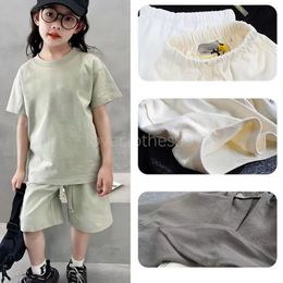 Conjuntos de ropa de verano para niños, camisa de manga corta, conjuntos de ropa para niños y niñas, sudaderas esenciales, camiseta y pantalones cortos informales con letras para niño, chándal para niños y jóvenes