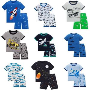 Zomer Kids Pyjama Baby Jongens Kleding Cartoon Kostuum Korte Mouw Pijamas Kinderen Nachtkleding Sets 211109