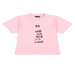 Zomer Kids T-shirts Mode Casual T-shirt Leuke Jongen Tops Comfortabele c Talen Brief Meisje Sport Baby Tee Clothes3564103