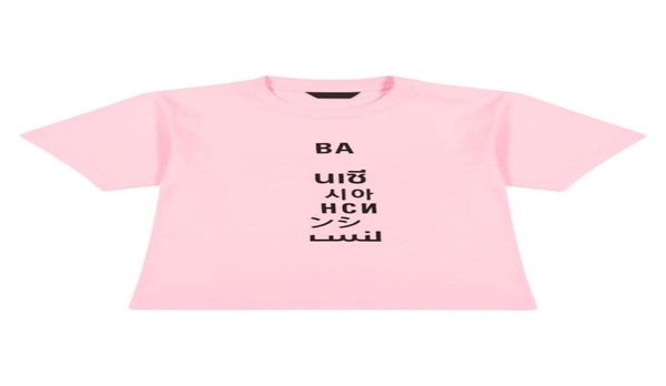 Summer Kids Tshirts Fashion Casual Camiseta Lindo Tops Cafitas Corias Neutral Siete Lenguas Letra Letra Niña Sports Baby Tee Clot9480851