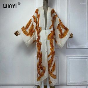 Summer Kimono Africain Boho Print Robe Beach Wear Wear Cardigan Holiday Tenues de vacances pour les femmes Couvre Kaftan