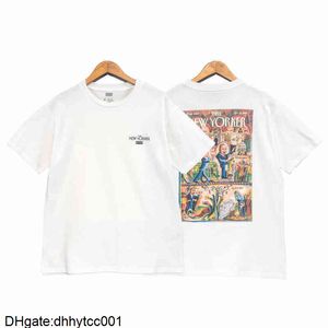 Verano Kith Camisetas Ice Cream Mount Bridge Impresión Algodón Camiseta suelta de manga corta para hombres y mujeres Camisetas Camisetas Marcas R3 CZBA