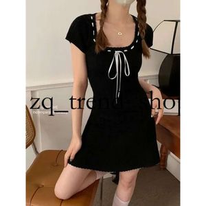 Zomer Koreaanse mode sexy korte mouw gyaru brei u-neck jurk dames bodycon slanke avondjaparsen feestontwerp 7 28