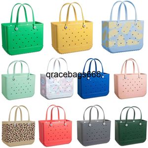 Zomer grote vrouwen ontwerper Bogg Bag Luxe Eva Tote Shopping Basket Bags Lady Storage Washable Beach Silicone Bod Purse Eco Jelly Candy