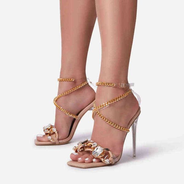 Grandes chaussures d'été pour femmes, Feng Shui romain, chaussures à talons fins en diamant, sandales à talons super hauts, chaussures pour femmes