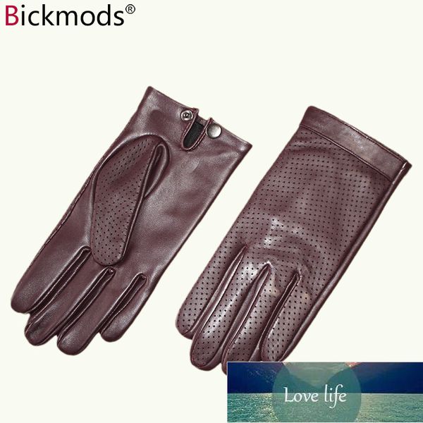 Gants de conduite en cuir d'été Écran tactile en peau de mouton pour hommes Nouvel œillet Respirant Gants de conducteur de moto minces Prix d'usine Conception experte Qualité Dernières