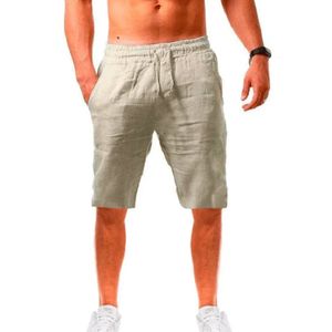 Short en coton et lin d'été respirant un tiers pantalon en coton et lin pour hommes pantalon ample décontracté short à séchage rapide 240328