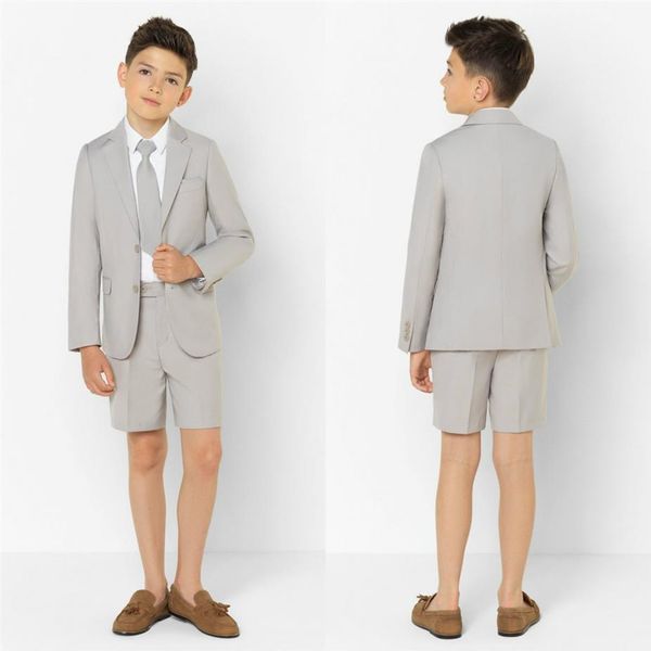 Summer Little Boy Trajes formales Cena Tuxedos para Beach Wedding Party Boy Padrinos de boda Niños Niños Prom Suit Formal Wear Jacket Pa307a