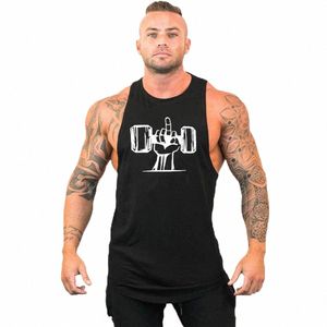 Summer Gym Tob Top Hen Cott Bodybuilding Fitn Sleevel T-shirt Workout Clothing Mens Muscle Viette musculaire A776 #