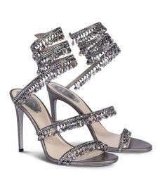 Sandales de luxe de luxe d'été Chaussures Femmes Stiletto Talons de la cheville en forme de serpent