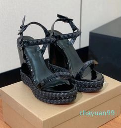 Summer Luxury Comfort Women Sandals zapatos Diseño de tacones altos en aluminos