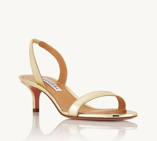 Été luxe concepteur si nu sandale talons divin sandale pompe chaussures bout ouvert Slingback femme fête robe de mariée dame