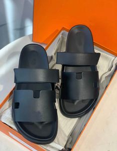 Sandalias de lujo para hombre de verano Zapatos Marrón Negro Blanco Correa ajustable Calzado Confort Casual Caminar Perezoso Playa Diapositiva Plana EU38-46BOX