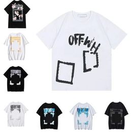 Camisetas de diseño para hombres y mujeres de lujo de verano Camiseta suelta Camiseta Top Men's Casual Graffiti Camiseta Sweinshirt Camiseta de manga corta