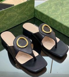 Verano de lujo para mujer Blondie Thong Sandals Shoes Diseñador popular Lady Flip Flops Beach Slide Flat Casual Lady Slippers Walking EU35-43