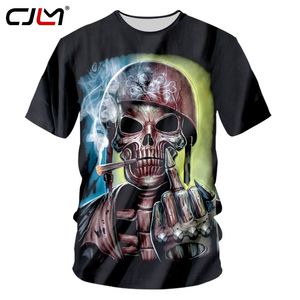 Été homme 3D imprimé ridicule fume crânes t-shirt lâche 5Xl Horrible t-shirt hommes col rond t-shirt 220623