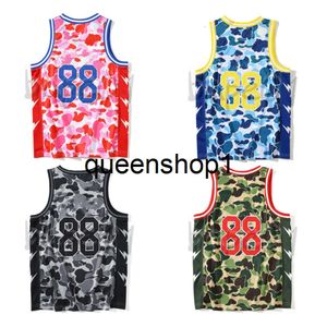 Zomer Mannen Basketbal BA T-shirt Vest Modeontwerper Camouflage Patroon Mouwloze Tees Aziatische Maat M-3XL