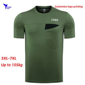Été hommes respirant coton course T chemise de grande taille 5XL 6XL 7XL vêtements de sport vêtements de sport chemises de fitness top t-shirts personnaliser 220608