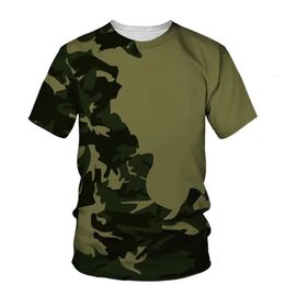 Été Hommes Camouflage Vêtements 3D Imprimer Sodiers Tactique T-shirt pour Les Fans Militaires Jungle Mer T-shirts Chemises Casual Streetwear Tops 240318