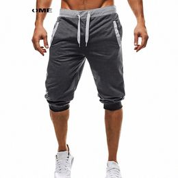 Été Hommes Pantalons de survêtement décontractés Shorts 1/2 Pantalons courts Fitn Vêtements Bodybuilding Hommes Shorts Pantalons Cott doux Shorts XXXL X6oe #