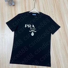 Verano Hombres diseñador camiseta Camisetas Casual Mujer Suelta Agregar algodón Tamaño EE. UU. S-4XL Camiseta con letras Imprimir Manga corta Top Venta Lujo Hombres Mujeres PRAD T SHIRT 17color