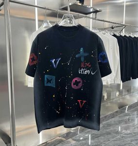 Été Hommes Designer T-shirts Coton Lâche Casual Lettre Imprimer À Manches Courtes Mode Hip Hop Streetwear Vêtements Tee