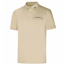 Été hommes vêtements à manches courtes Golf t-shirt couleur noir ou blanc JLGolf vêtements décontracté mode chemise Sports de plein air Polo