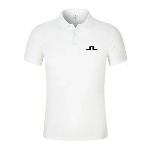 Summer Men Golf Shirt J Lindeberg Golf Jersey Casual Short Sleeve Breathable High Quality Mens Polo T-shirt Top 240416