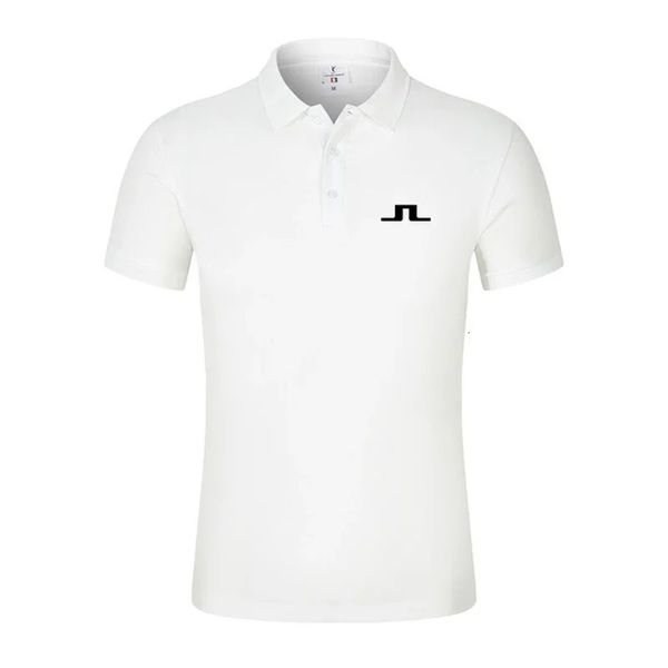 Summer Men Golf Shirt J Lindeberg Jersey Casual Short Sleeve Breathable High Quality Mens Polo Tshirt Top 240409