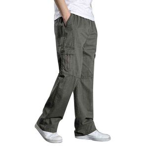 Men d'été harem pantalon de cargaison grands grands hommes décontractés de nombreuses poches pantalons de travail lâches pantalon hétéro plus taille 4xl 5xl 6xl G220507