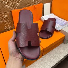 Summer Men High Quality 2022S Slippers Made Flat Hollow Sandals Designer Brand Classic Men's Drag Jl0009