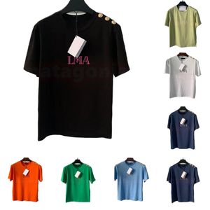 Été Hommes T-shirt Lettre Imprimer À Manches Courtes Haute Qualité Mode Couples Coton Tee polo 4 Couleurs Taille S-2XL