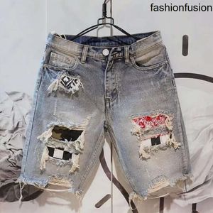 Summer Men Hole Denim Short Pantal