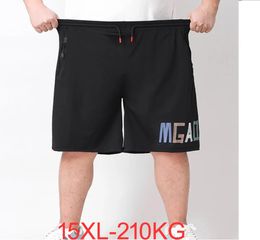 Hombres de verano pantalones cortos de gran tamaño más pantalones de seda de seda de seda de seda de seda de seda de seda de seda 4xl 6xl 14xl 15xl 85 a 210 kg 240410