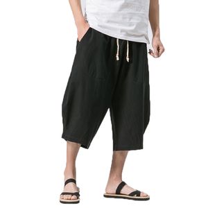 Summer Hommes Draps Pantalons 2019 Hommes Grand Pantalon Pantalon Homme Drop Homme Entrejambe Style chinois Homme Joggers Calf-Longueur Pantalon Pantalon