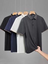 Men d'été Polo 2024 T-shirt à manches courtes classiques T-shirt respirant rapide en nylon sèche en nylon Polos Men de golf T-shirt plus taille 8xl 240429