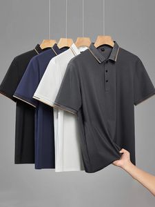 Été Polo Polo Classic Classic à manches courtes T-shirt respirant rapide en nylon sèche en nylon Polos Golf Tshirt Plus taille 8xl 240410