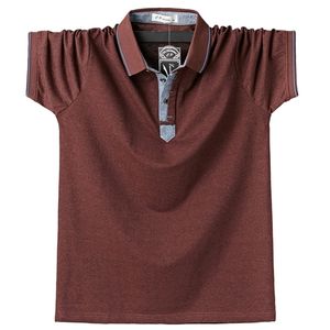 Été Hommes Polo Shirt s Classique Solide s Coton 6XL Grande Taille Casual Mode Outwear Vêtements Tops Tees 220606