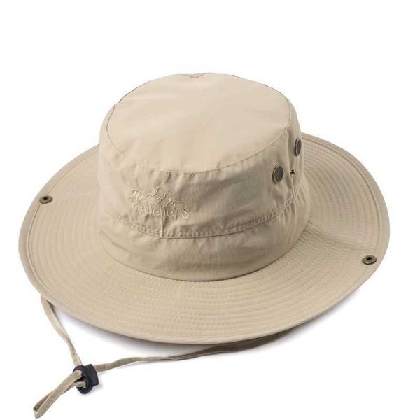 Sombreros de pescador de verano para hombres y mujeres protección solar al aire libre plegable de secado rápido borde grande pesca recta