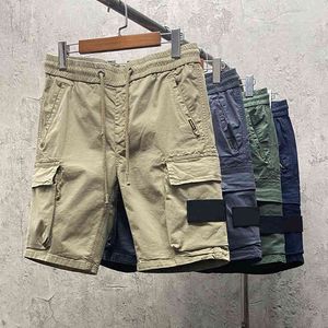 Pantalones cortos deportivos sueltos informales de alta calidad para hombres y mujeres de verano, pantalones cortos bordados con herramientas de piedra de algodón