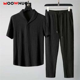 Summer Men S Casual Sets T Shirts Pants Sportswear jogger mannelijke mode tracksuits sweatshirt hombre fit Moownuc 220621