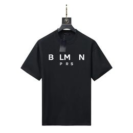 T-shirt à manches courtes pour hommes, estival et à la mode, avec motif de lettres, noir et blanc, XS-4XL # Ljs777